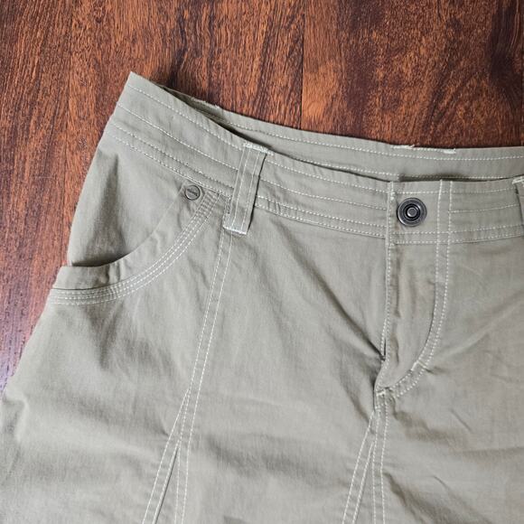 KUHL Khaki A-Line Mini Skirt - Size 6 - Picture 2 of 8